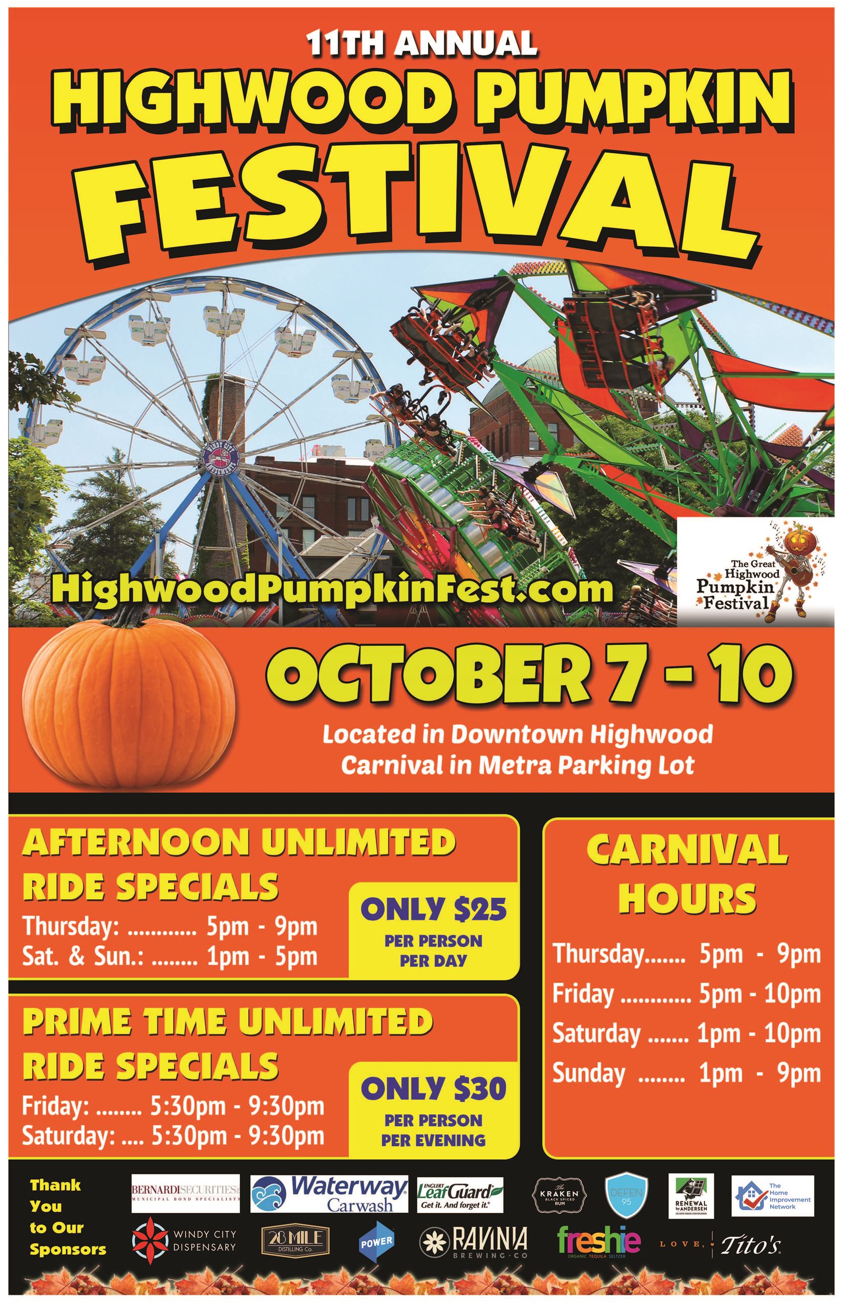 Pumpkin Fest Carnival 2021 Poster